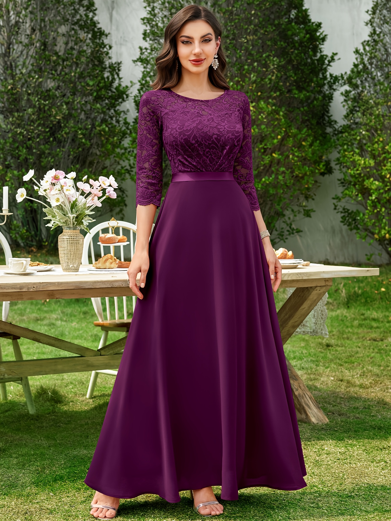 knee length dresses for ladies STRAPLESS STRETCH LACE DRESS WITH SHEER SEQUIN DETAIL  Dave & Johnny