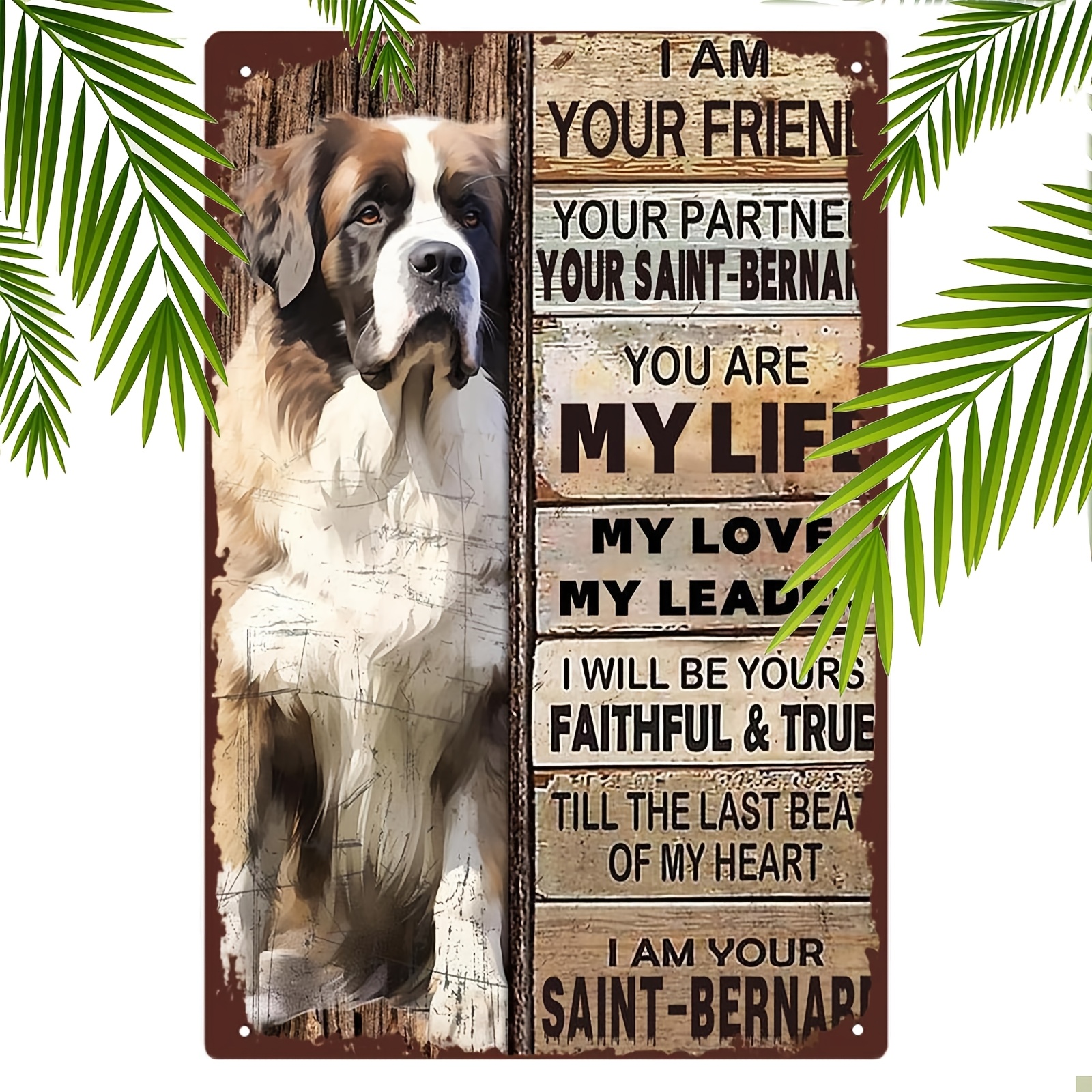 

Pet , Saint- Dog : Vintage Metal Sign - 'i Am Your Friend' Tin Decor For Home & For Man Cave, 8x12 Inches