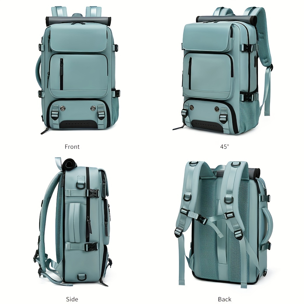 Mochila unisex de gran capacidad, doble hombrera, multifuncional 3 en 1, para viajes cortos, mochila para laptop, mochila casual, bolso de equipaje, mochila doble hombrera para hombres, mochila para viajes cortos, mochila para laptop, mochila multifuncional de gran capacidad con puerto USB para carga, correas ajustables y desmontables