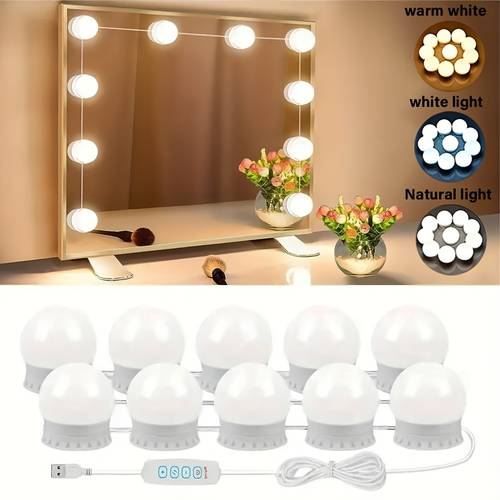4 6 10 12 makeup light beauty makeup light holiday decoration light usb power supply colors 10 brightness adjustable length adjustable suitable for different sizes of s for dressing table wardrobe home decoration