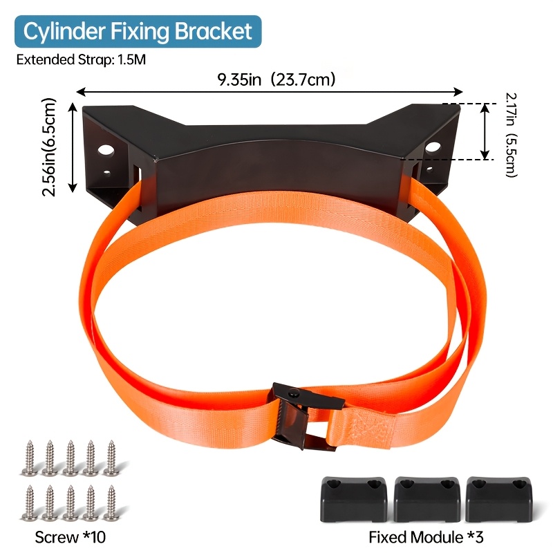 TEMU Brackets For Mounting Gas Cylinders On Walls, Suitable For Propane Tanks, Made From Abs Plastic, Includes Screws And Offers 3 Fixed , Designed For Holding 40l Oxygen And Helium Cylinders.
