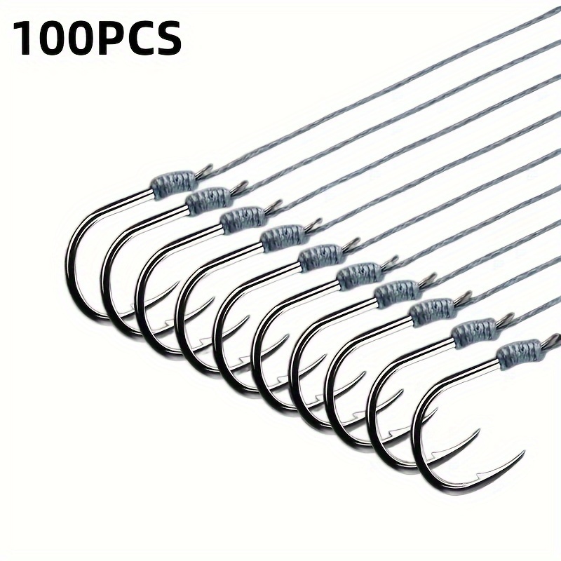 

100Pcs/10 Sub- fil à 4 , Sub- fil PE, hameçons barbelés en à teneur en la