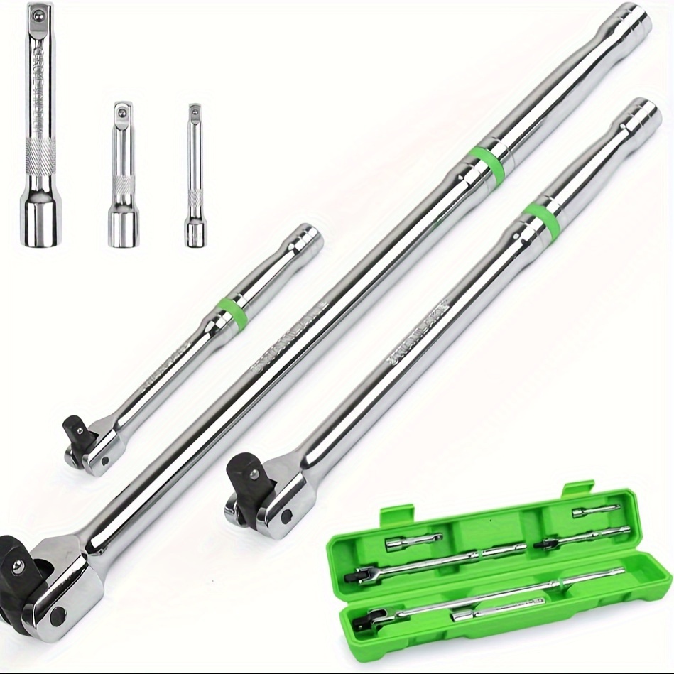 

6pcs Bar Set, 1/4", 3/8" & 1/2" , , 6-, 10-, 15- Length 180° Rotatable