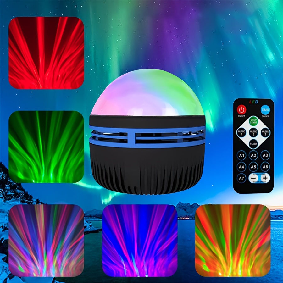 

Aurora Borealis Projection Lamp With Remote - Dreamy Indoor Ambiance Light, Perfect Gift For Birthdays & Festivals Elevate Your Home Ambiance With Vibrant Light Shows - A Unique Gift Idea