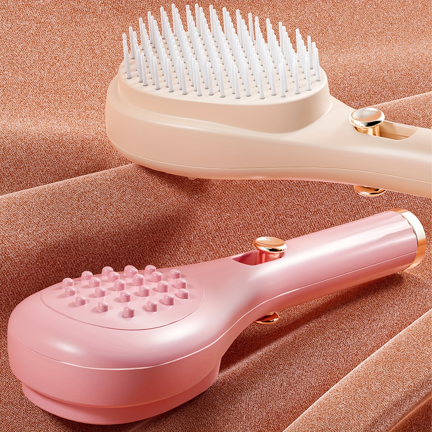 

1pc Telescopic Rubber Bristle Hair Brush For Normal Hair, Scalp Massage Comb, Hair Detangling, Anti-static, Hair Care Tool