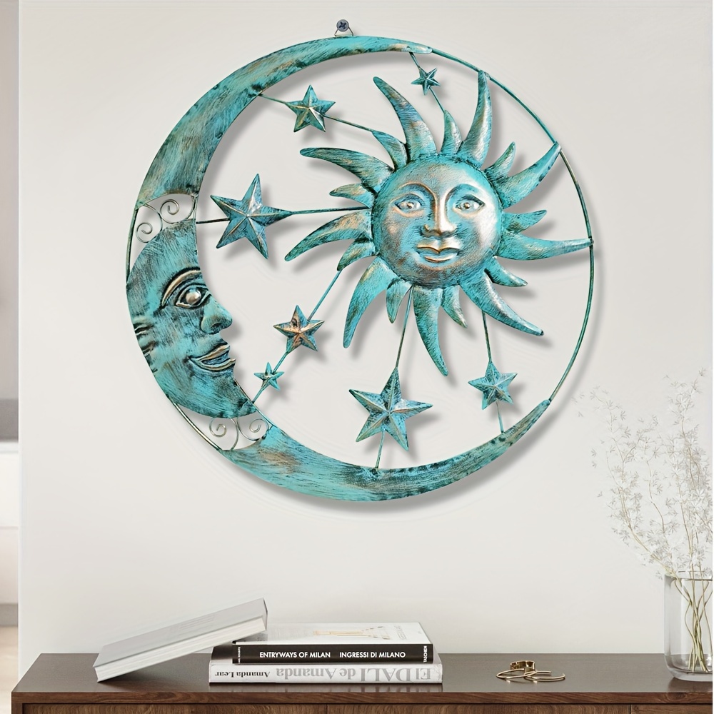 Metal Wall Decor Featuring -dimensional Design Of A , , And Stars, Perfect For Vintage-style Living Rooms And , A Creative Touch To