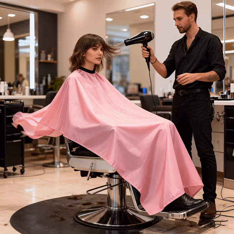 1pc professional hairdressing cape and apron adjustable salon grade cape durable fabric ensures precise trimming and styling suitable for home and salon use hairdressing trimming tool equipment Product details 3