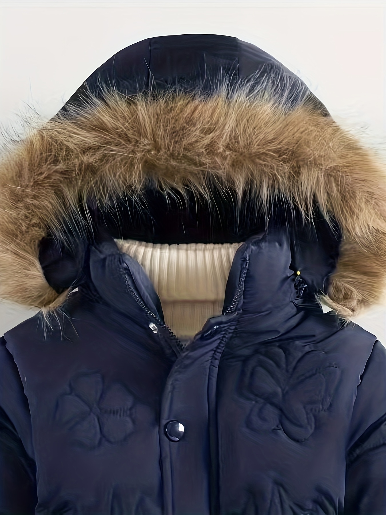 Girls' Stylish Thickened Padded Winter Jacket