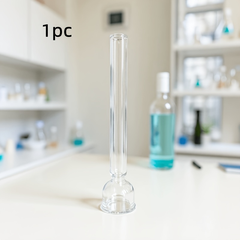 TEMU 1pc Flared Bottom Glass Tube | Reusable Heat-resistant , High Laboratory Tubing, For Precise Liquid Transfer