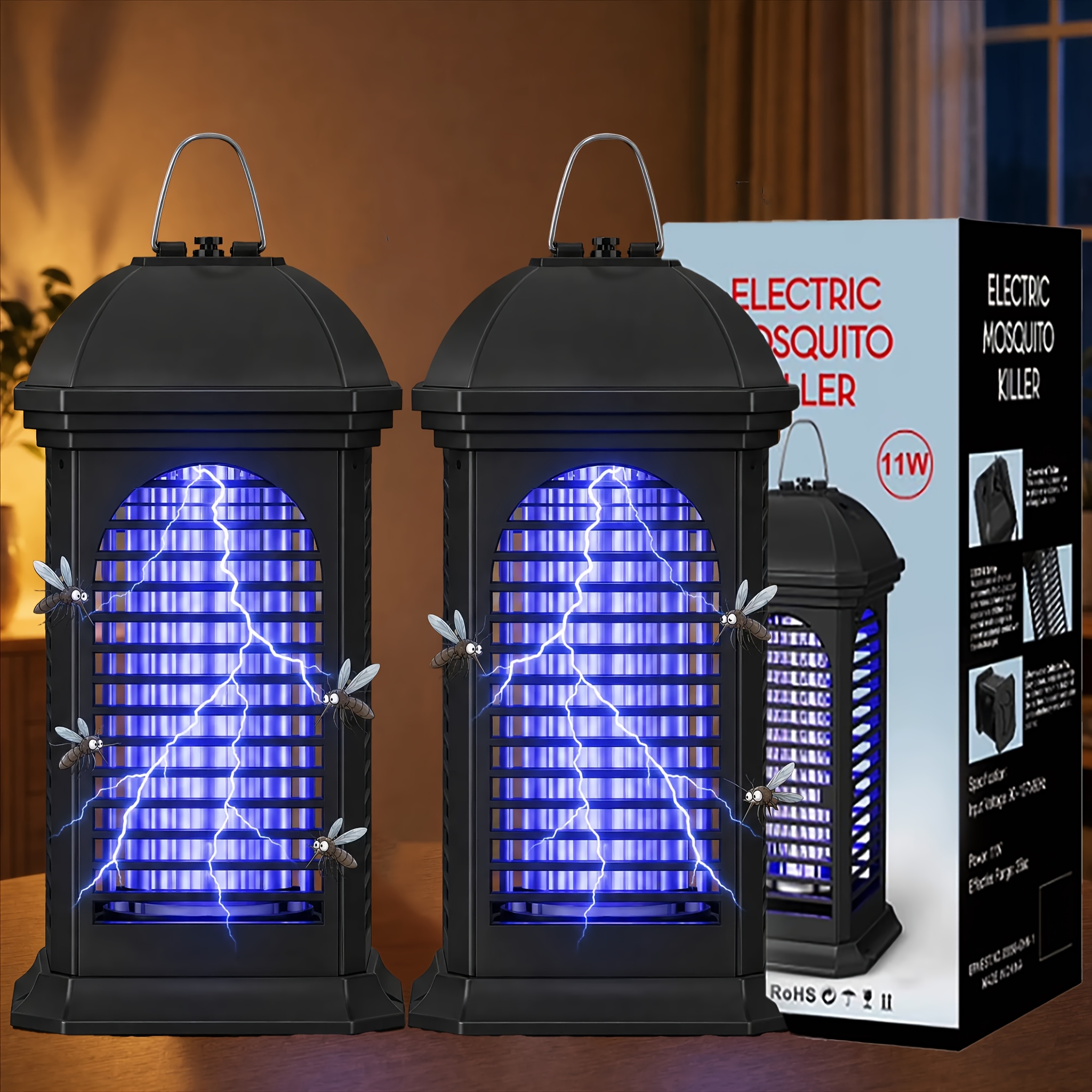 bug zapper mosquito zapper fly trap mosquito lamp electronic bug zapper powerful electric mosquito zapper fly killer metal mesh for home kitchen and bedroom gifts for  