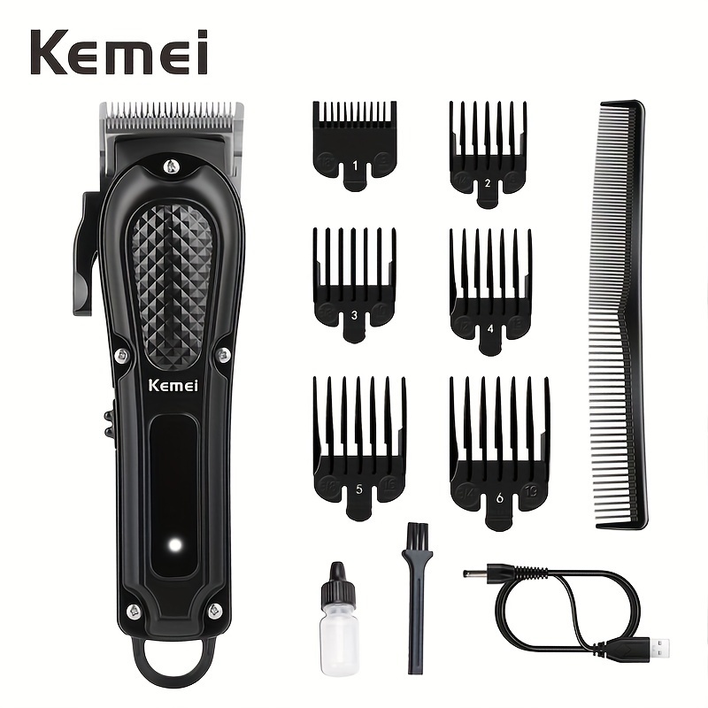 

Kemei 1071 Professional Hair Shears Cordless Design Usb Charging For Barbers Perfect Barber Gift