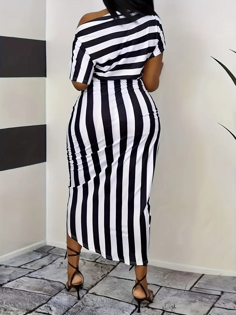 striped bodycon for summer womens details 0