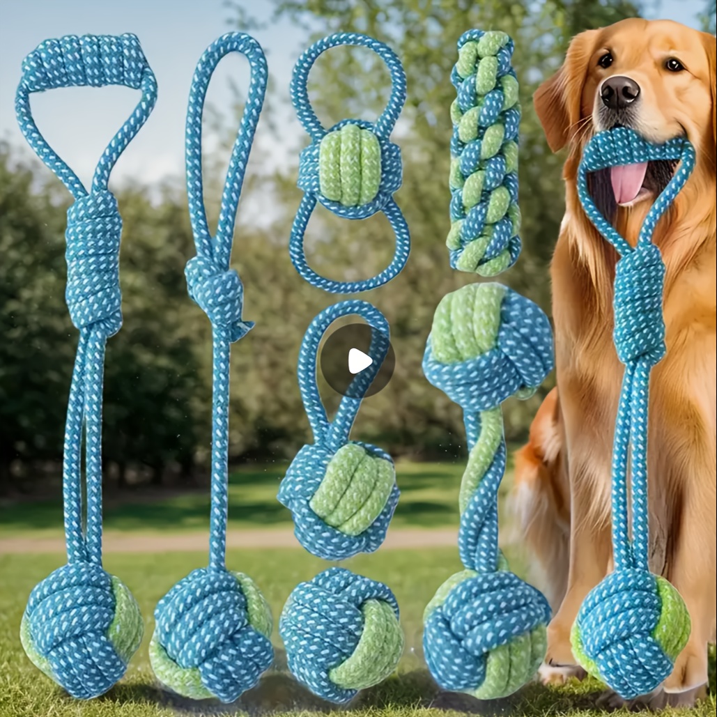 pet toy   set chewable dog toy teeth cleaning and training rope knot for dogs