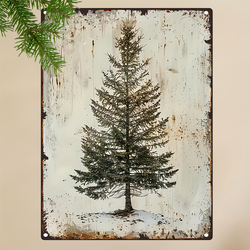 

Christmas Tree Metal - 12x8" | British Decor For , & Desk | - | Decoration