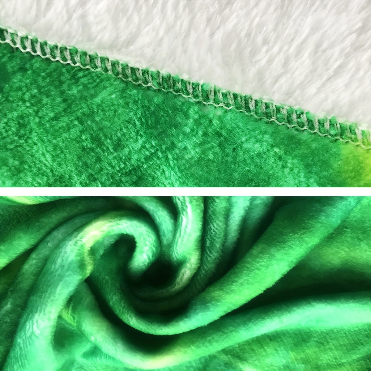 geometric green leaf print fleece blanket soft comfortable and versatile for bed   or office machine washable   and seasonal perfect gift for any occasion details 5