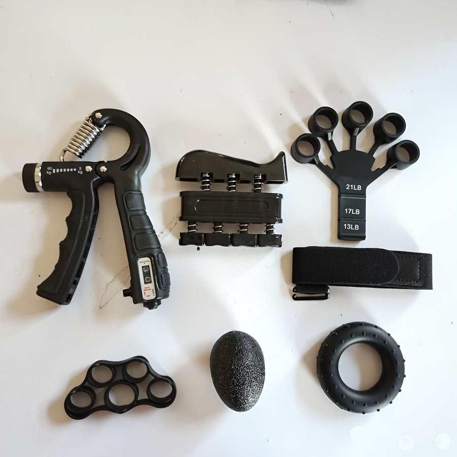 1 Set Of 7-piece Grip Strengthener Kit Box, Adult Training Silicone Exercise Balls