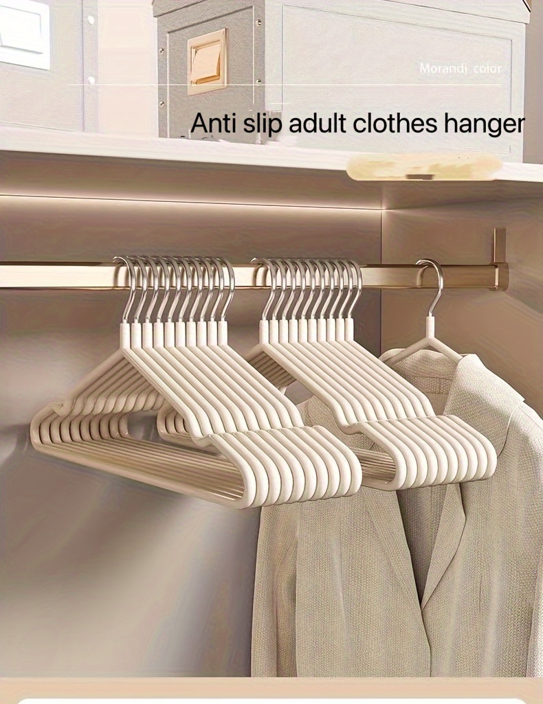 10pcs heavy duty stainless steel clothes hangers with non slip traceless   ideal for adults dorm rooms oil rubbed finish hangers for clothes details 0