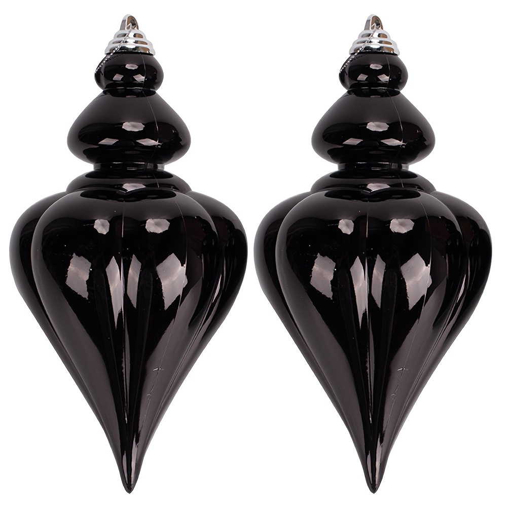 Set Of 2/25*12cm Special-shaped Balls/christmas Ball Ornaments/black