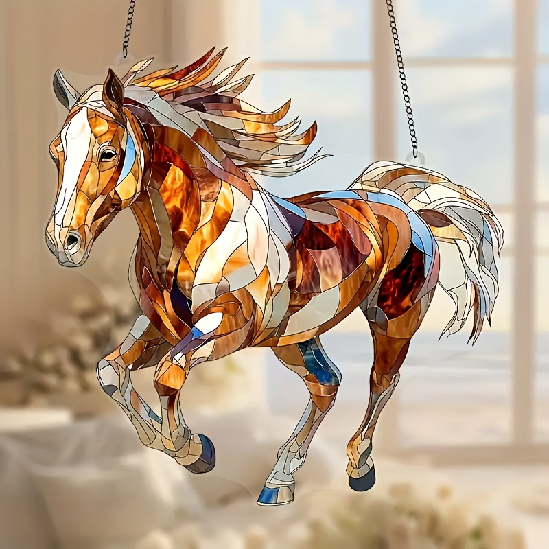 

Acrylic Horse Garden Suncatcher, Power-free Stained Wall Art, For Men, Women, Best Friend, And Colleagues, Ideal Gift For Decor, Birthday & Animal Themed