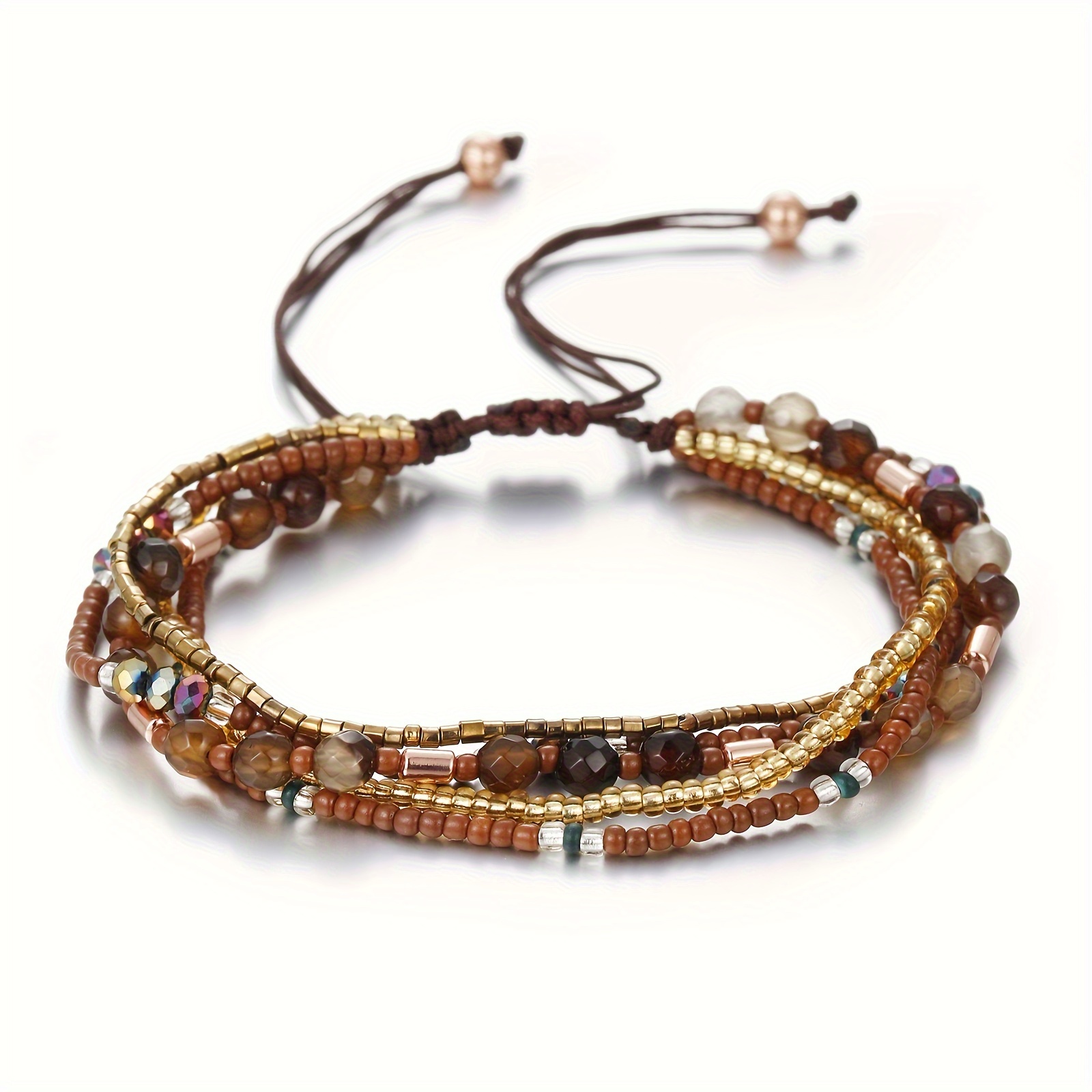 Boho Beaded Bracelet Faux Gemstone Vacation Casual Attire