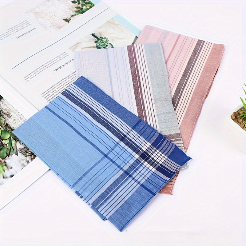 

3-pack Men's Woven Polyester Handkerchiefs - Assorted Premium Hankies For Men