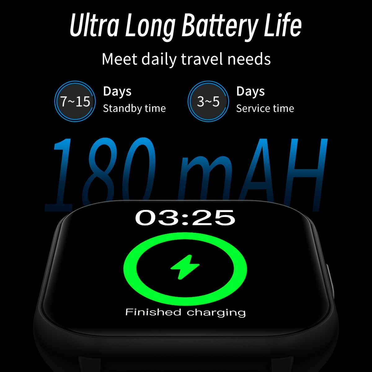 smart watch suitable for teenagers 1 83 inch full   screen multi language wireless call weather forecast music   message reminder compatible with   and iphone suitable for birthday gifts 5