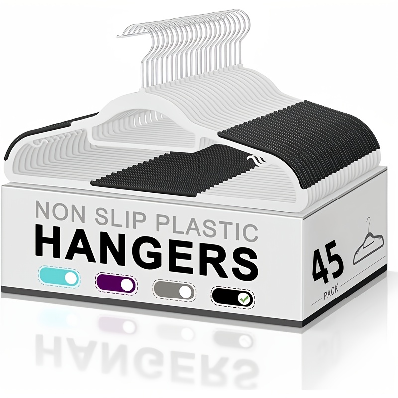 45pcs perchas plástico antideslizantes ganchos giratorios Temu Spain