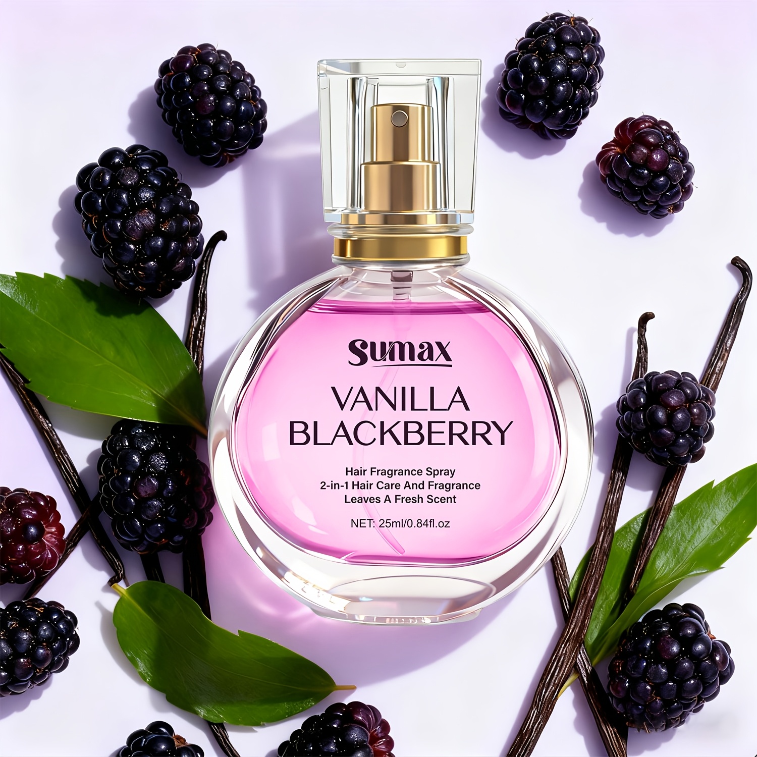 SUMAX vanilla hair spray, blackberry fragrance, hair essential oil perfume, reduce hair dryness and damage, nourish and moisturize, high-quality and lasting fragrance hair spray/body fragrance, suitable for daily/dating, an ideal gift for women - Image 3