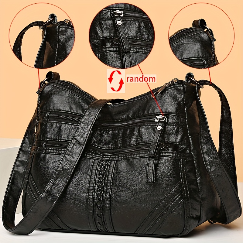 8885 Large Capacity Soft Shoulder Crossbody Bag, Random Flower Pattern, Random Strap , Random Puller