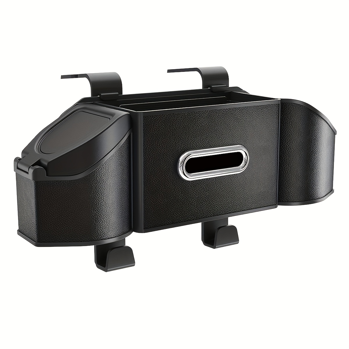 Image of Car Seat Storage Box 4-in-1 Multifunctional Car Seat Back Storage Box With Abs Material, Tissue Holder, Storage For Mobile Phones, And Cup Holder For The Rear Seat