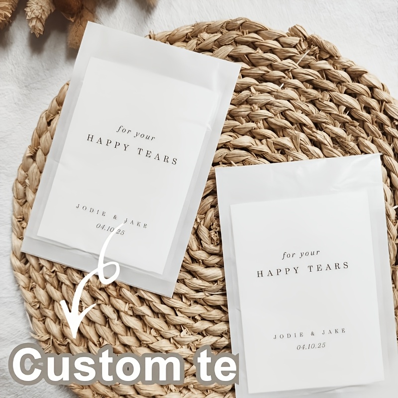 TEMU Set di sacchetti fazzoletti personalizzati /lui, 27-65 pezzi, regalo personalizzato con scritta "", /data matrimonio personalizzati, disponibile