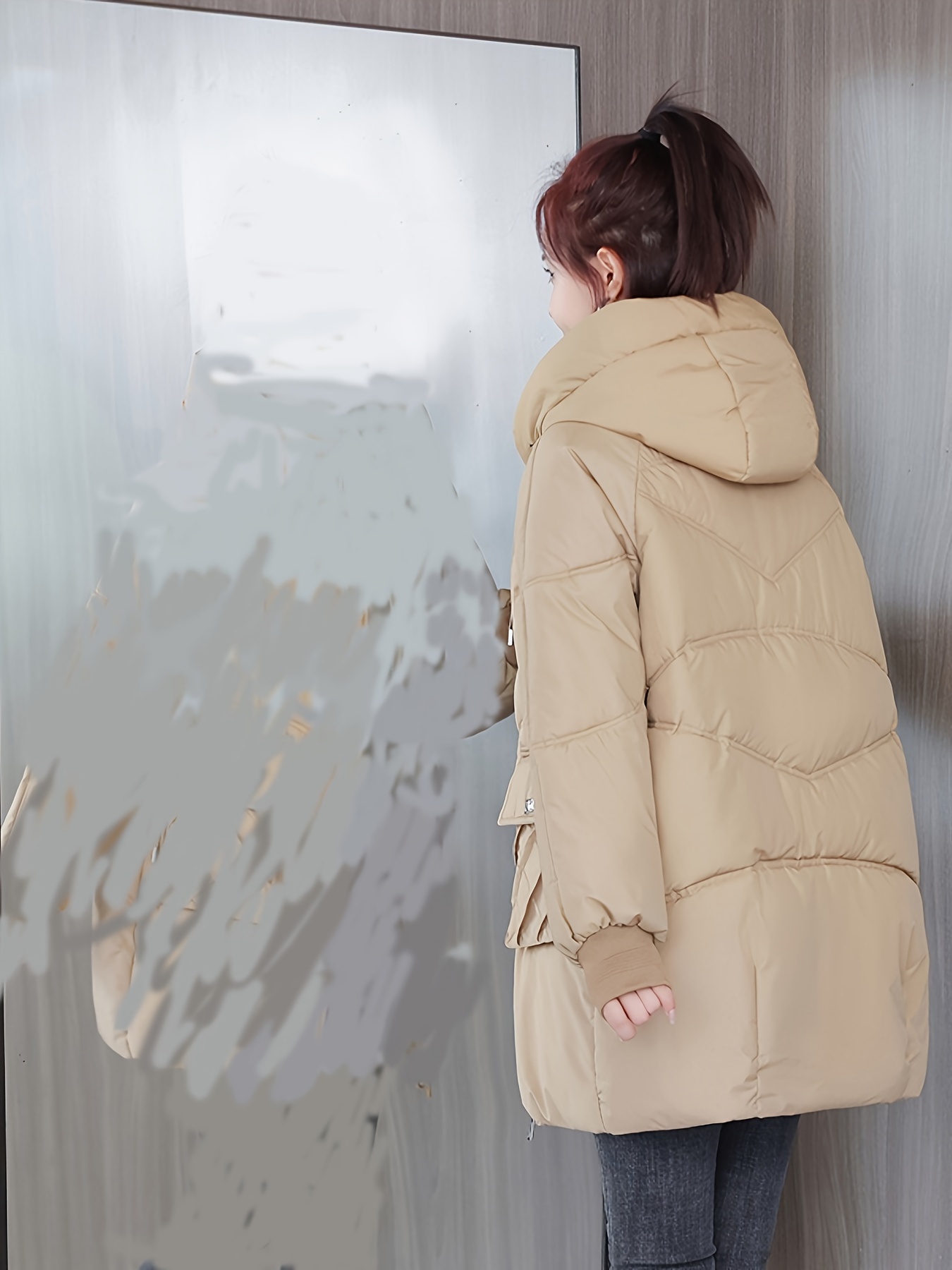 womens winter short puffer jacket thickened insulated coat Temu