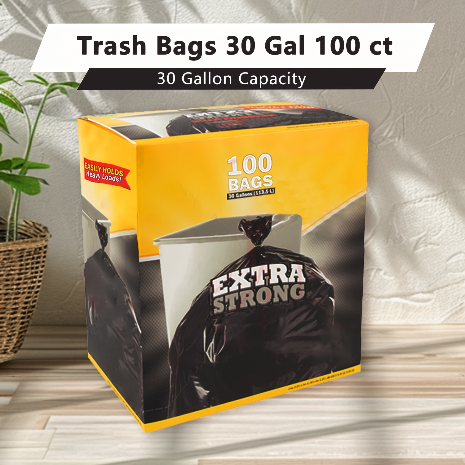 

30 Gallon 100ct Disposable Garbage Bag