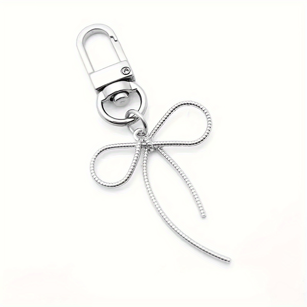1 Piece Of Stylish And Simple Bow Keychain, Couple Bag With , Phone Case, Earphone Box, Exquisite Pendant, Party Gift For
