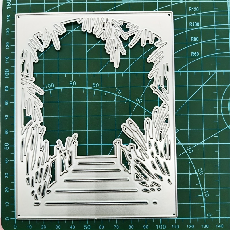 Lakeside Scenery Diy Handmade Card Making Metal Embossing Die, Carbon Steel Cutting Die