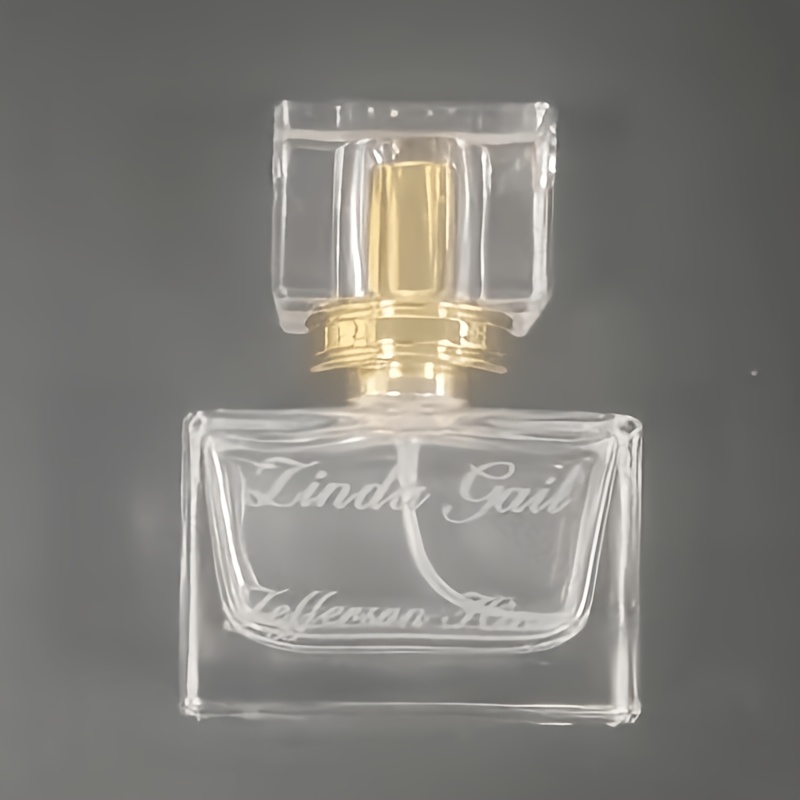 TEMU Personalized Laser Engraved Perfume Bottle, Custom Name & Date Empty Glass Refillable Atomizer, Decor Ornament, Wedding Birthday Anniversary