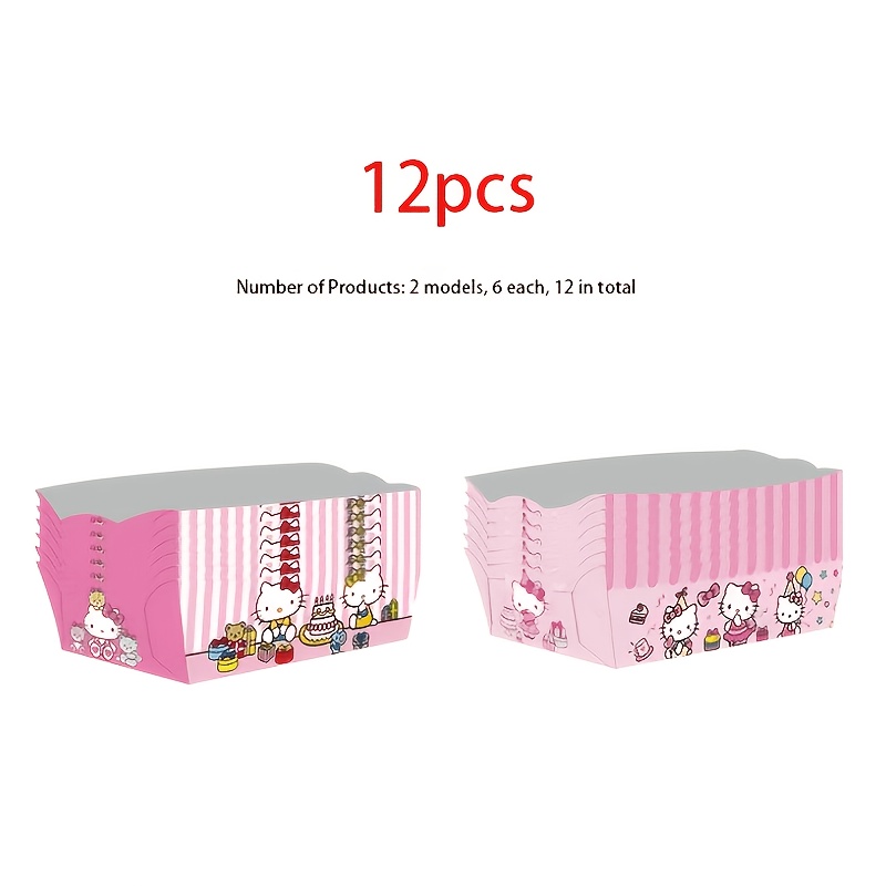 Image of Gift For Her/him 12pcs Or 24pcs Set Of Kt Cat Potato Chip Boxes For Birthday Parties, Christmas, Father's Day, And Decorations, Halloween