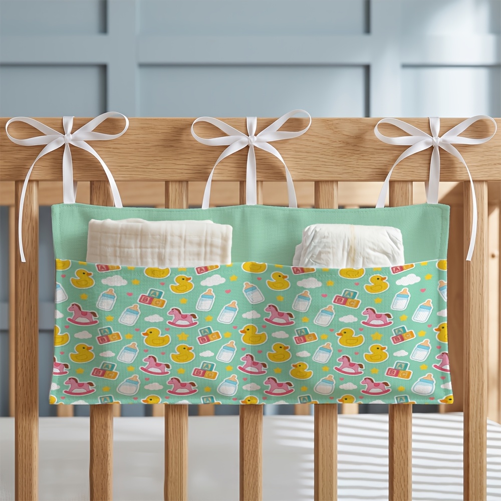 Cute Double Pockets Hanging Organizer for Strollers & Cribs