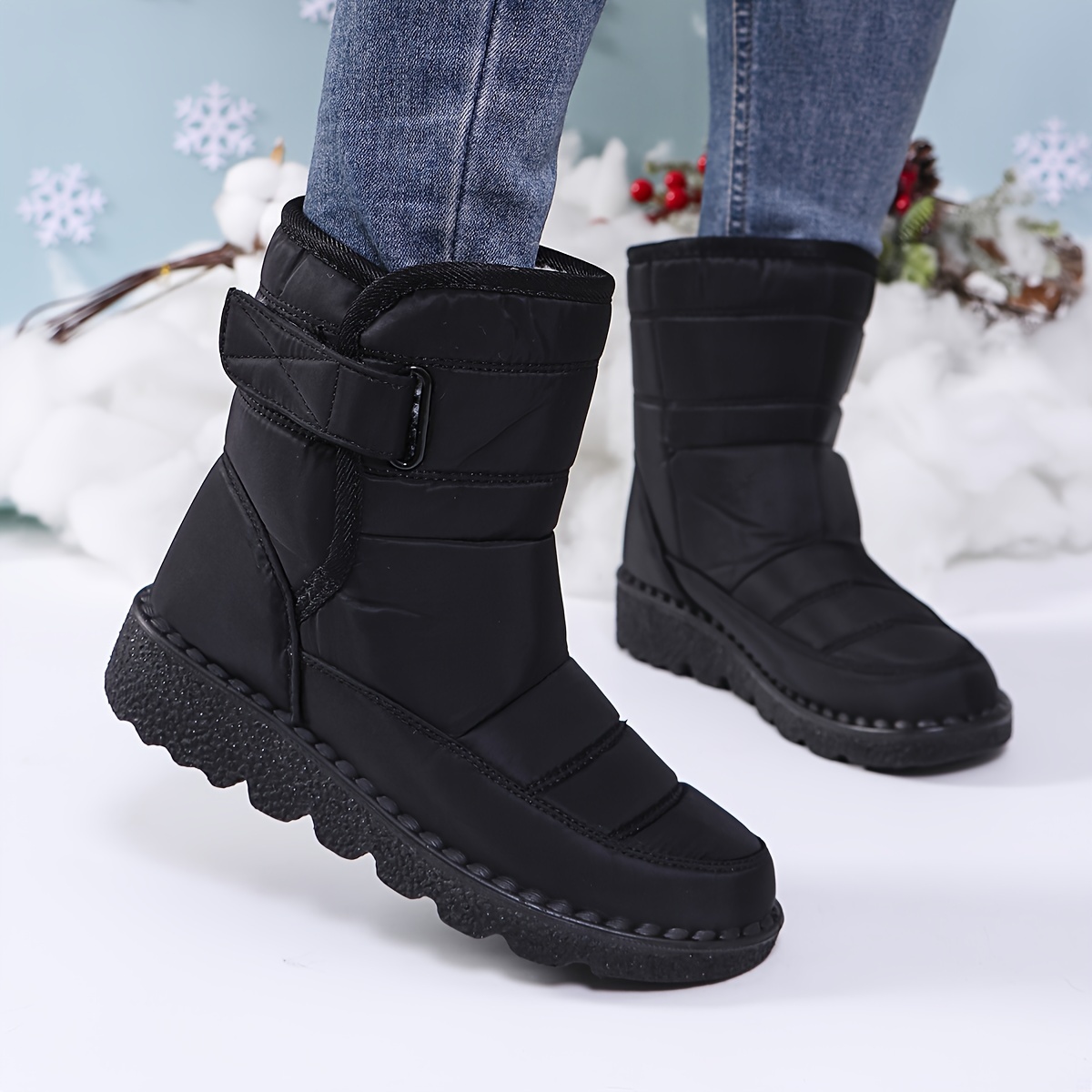 Botas Cortas Botas Negras Medianas Botas Nieve Talla 36 45 Mujer