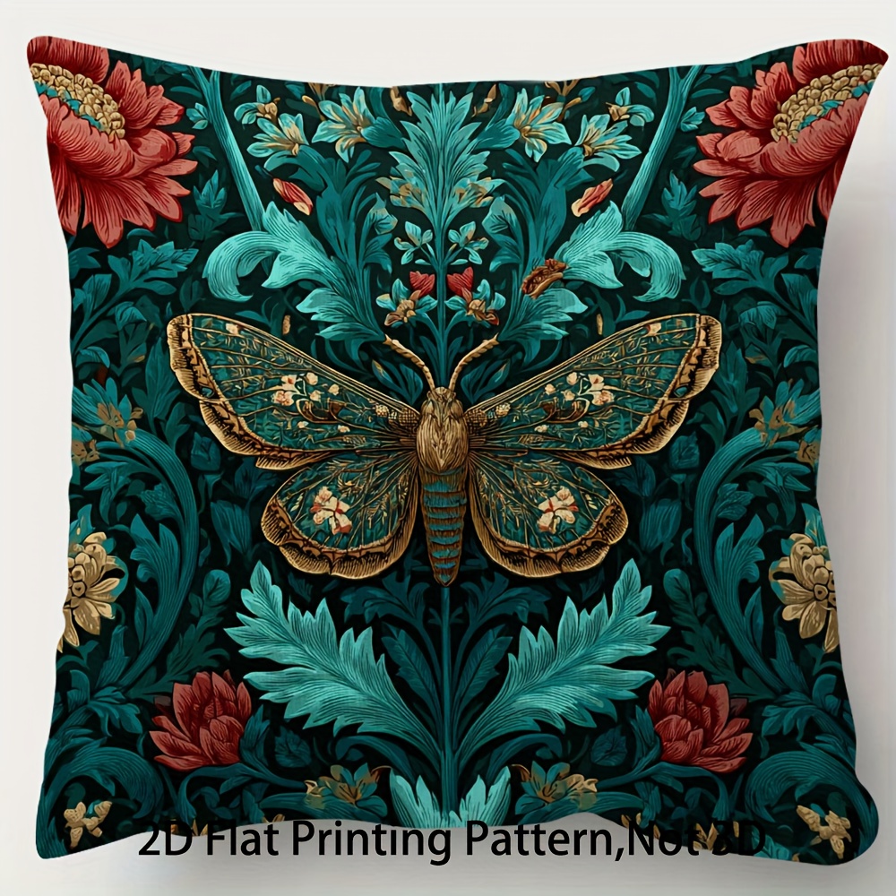 TEMU 1pc 2d Flat Printing Double Side Short Pillowcase Only Plane Print William Retro Stylefashion Pillowcase 18inch*18inch Suitable For Sofa, Living