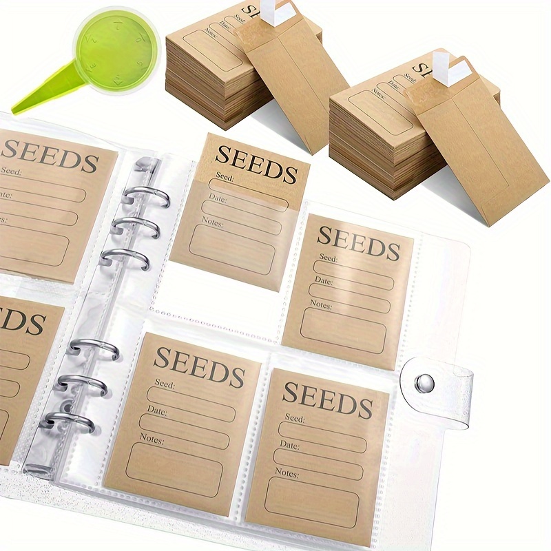 

Seed Storage Kit, Including 1 Seed Storage And Organization Bag Containing 200 Seed Organization Bags, 50 Reusable Self-sealing Seed Envelopes, And 1 Seed