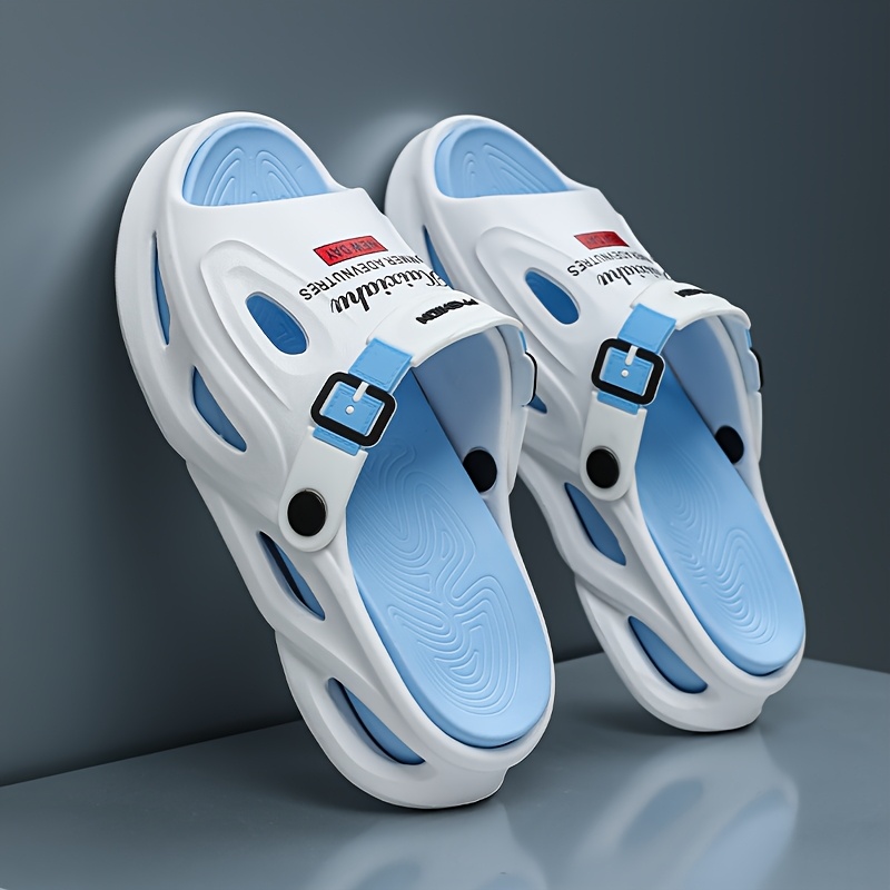 mens summer slip on slippers with anti slip eva thick sole dual purpose outdoor and casual beach sandals for driving Product details 12