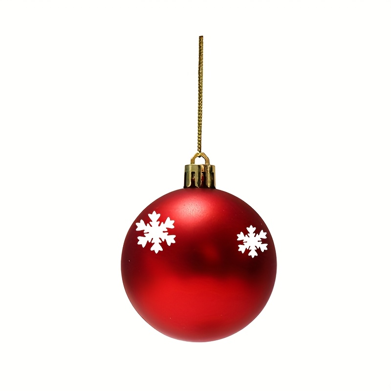 TEMU Customized Christmas Bauble, Personalized Name Ornament, Decoration, Red Hanging Ball, Unique Secret Santa Gift