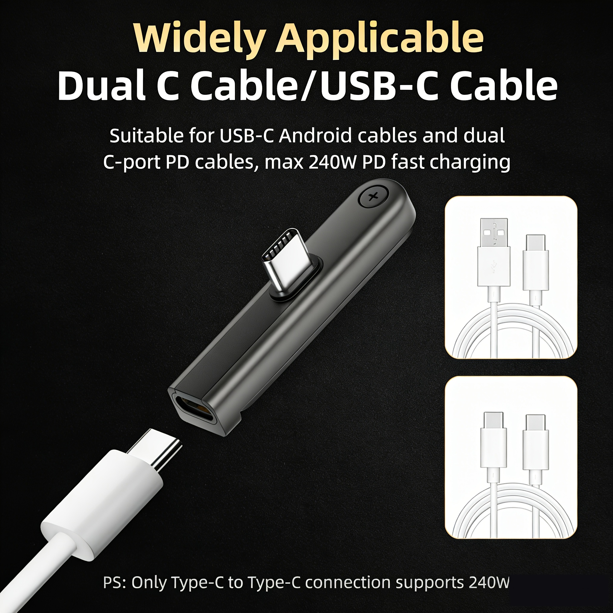 2in1 Foldable Stand Fast Charging Adapter, 240W Type C