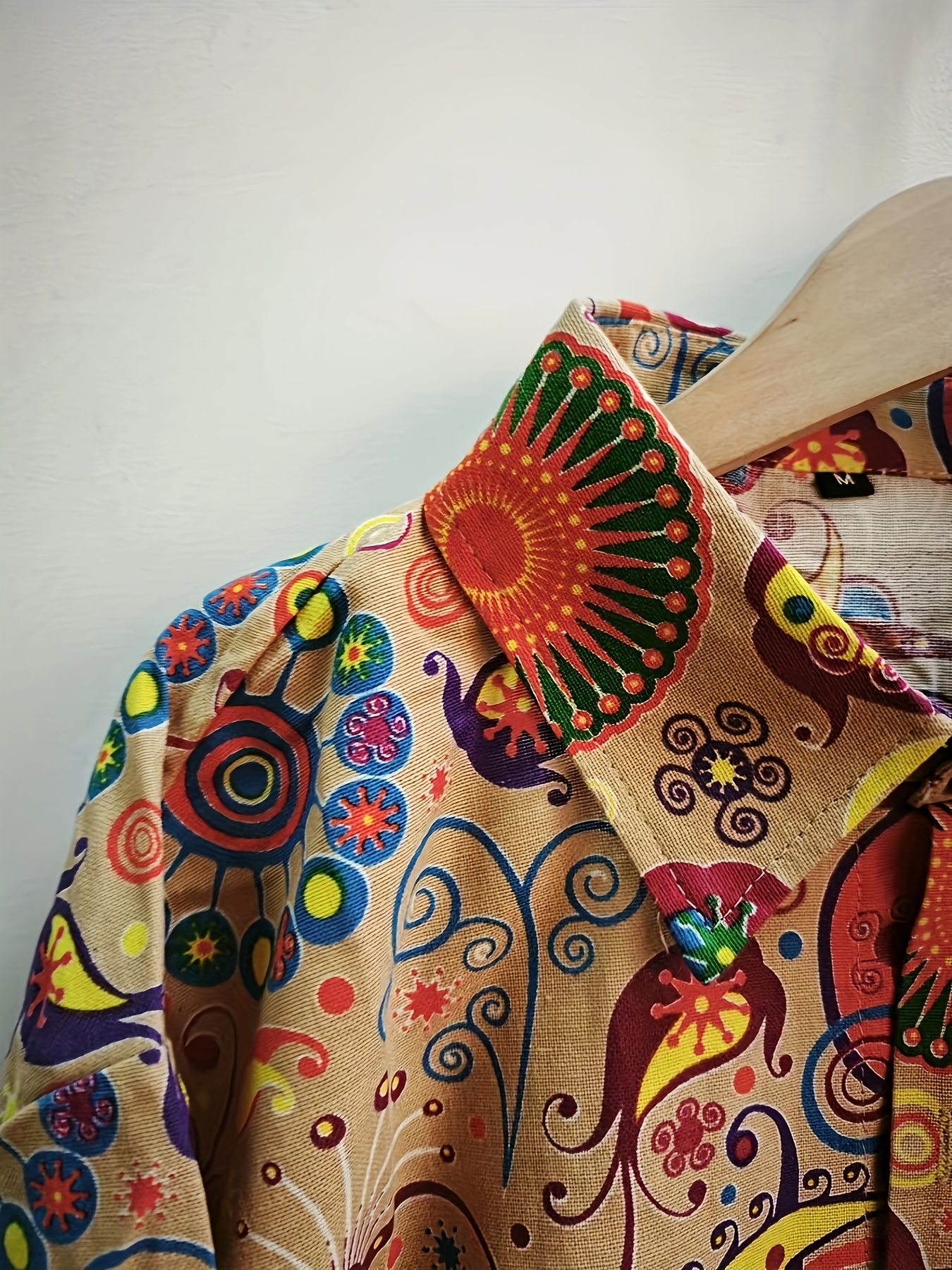 Yimoon Camicia Uomo Anni '70 Con Paillettes Metalliche - Maniche Corte, Stile Discoteca