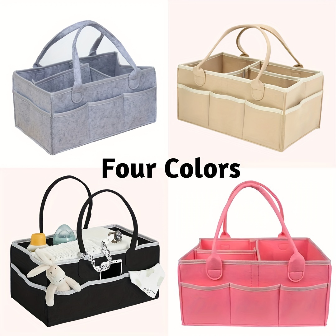 Spacious Felt Diaper Storage Bag for Parents