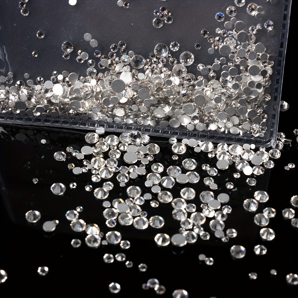 

Bulk Pack Rhinestones, Transparent Flatback Rhinestone Gems, For Making, Crafts, Nail Art, Dance Costumes, And Apparel Embellishments