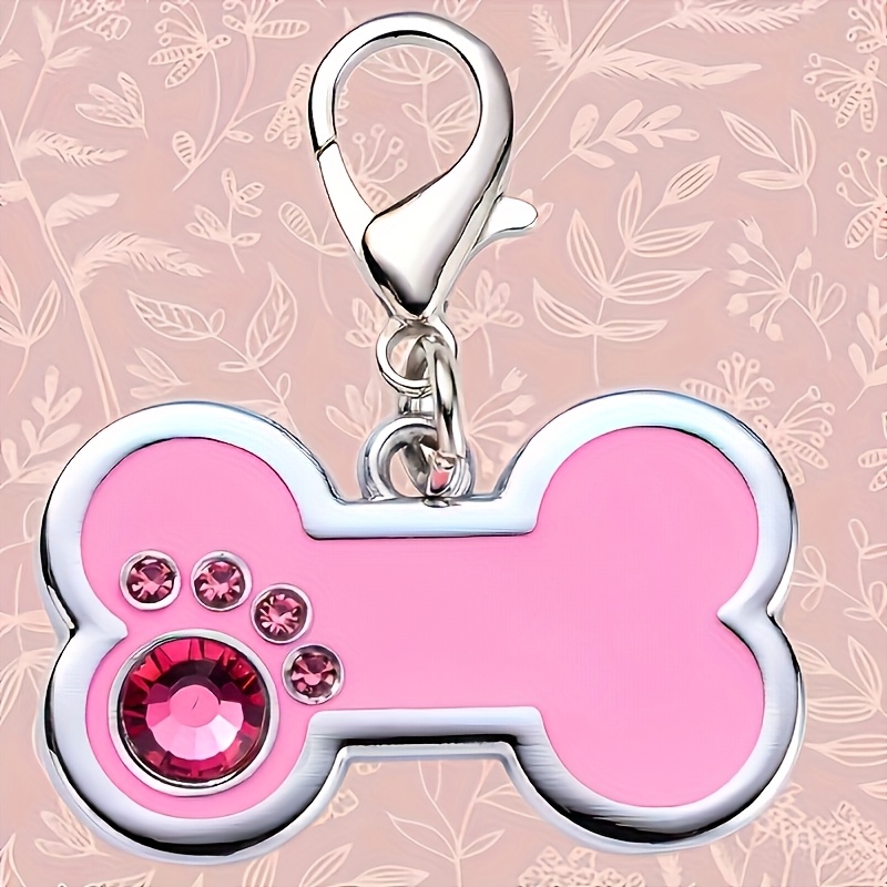 TEMU Medaglietta personalizzabile a forma di per cani - Resistente identificativo per animali domestici in di con , telefono e indirizzo - Design con