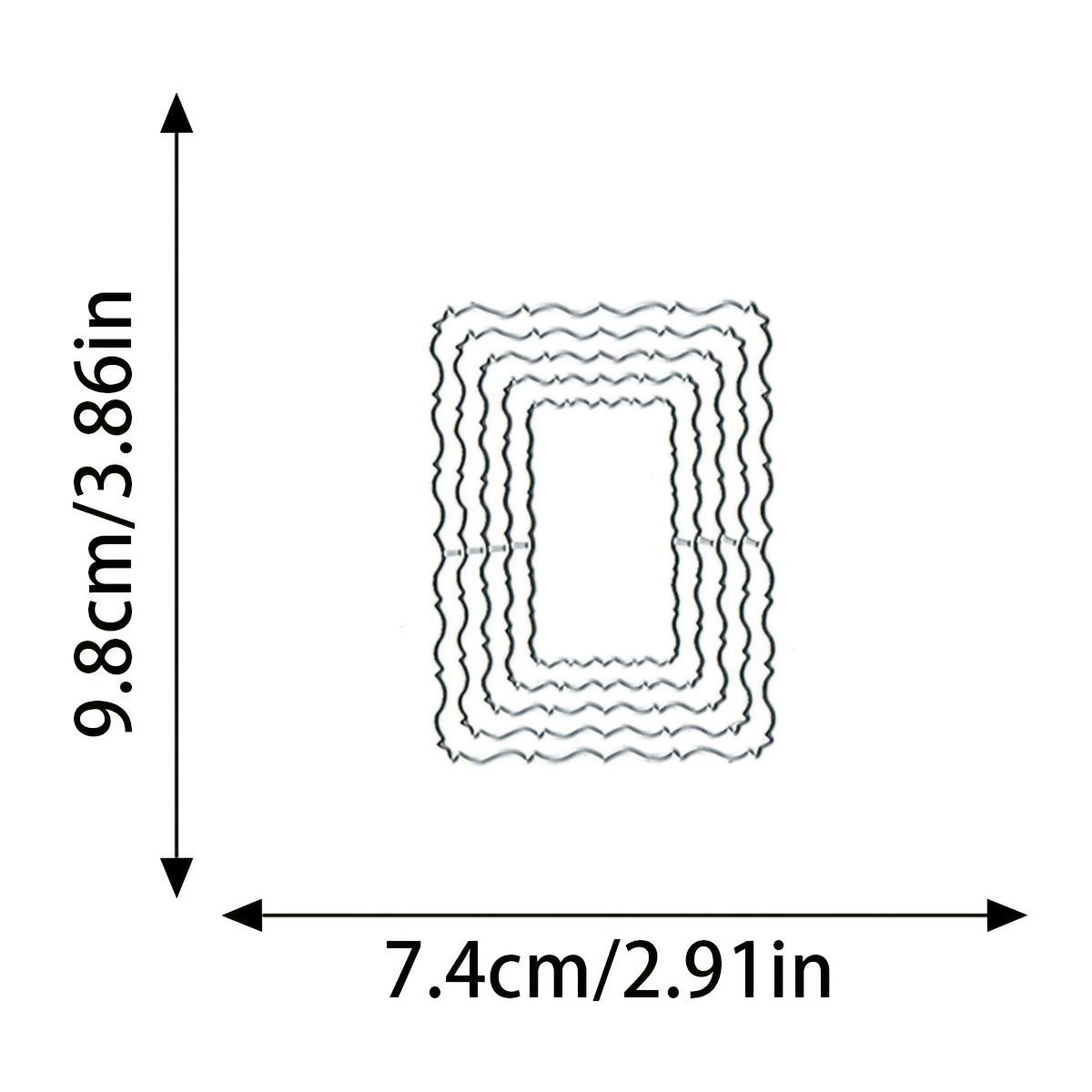 TEMU 1pc Gabarit de Découpe Métallique - Pochoir Précis pour Scrapbooking, Cartes de Vœux et Cadres Photo - Compatible avec Machines à Découper -
