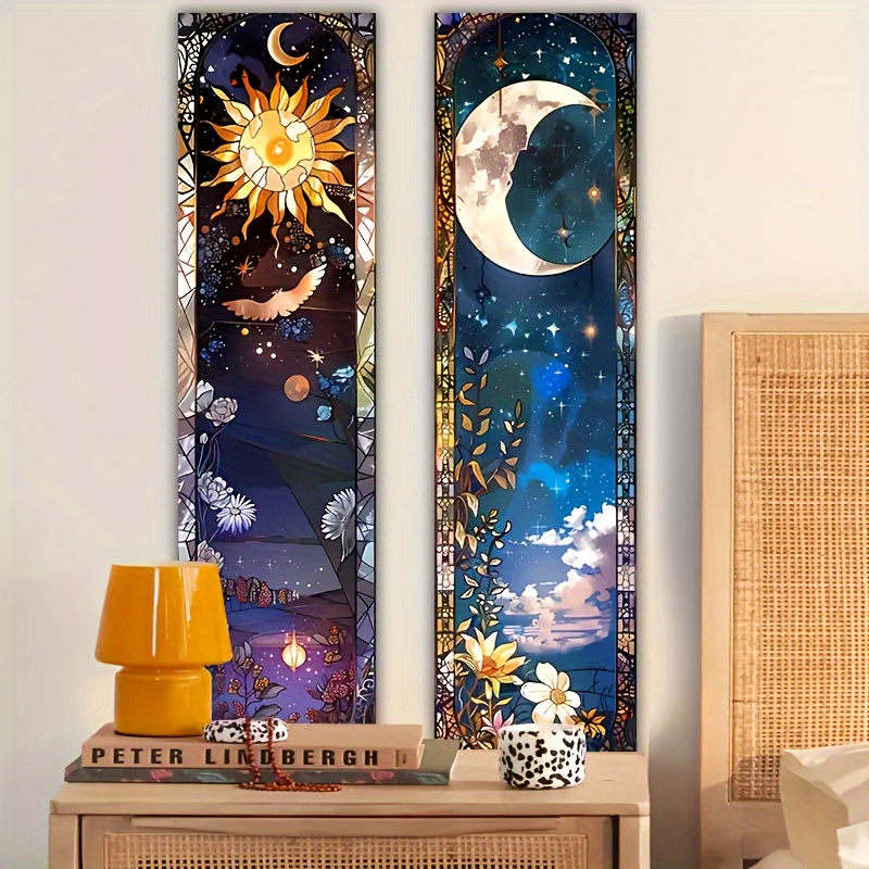 Sun And Moon Yoga Tapestry Wall Hanging For Meditation Decor_voghion.com